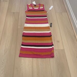 Striped Multicolor Sleeveless Dress